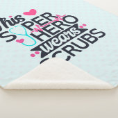 ナース素晴らしスーパーヒーローことわざタイポグラフィ シェルパブランケット (3/4)