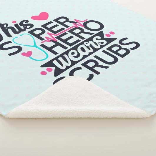 ナース素晴らしスーパーヒーローことわざタイポグラフィ シェルパブランケット (3/4)