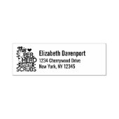 ナース素晴らしスーパーヒーローことわざタイポグラフィ セルフインキングスタンプ (デザイン)