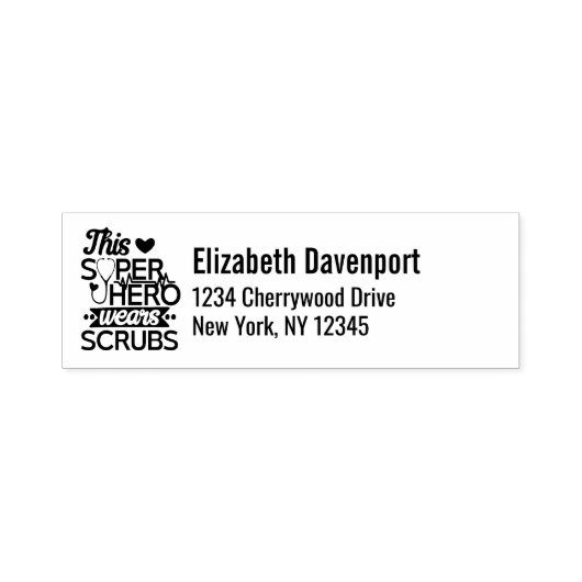 ナース素晴らしスーパーヒーローことわざタイポグラフィ セルフインキングスタンプ (デザイン)
