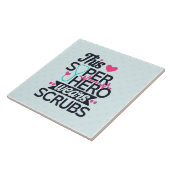 ナース素晴らしスーパーヒーローことわざタイポグラフィ タイル (側面)