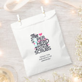 ナース素晴らしスーパーヒーローことわざタイポグラフィ フェイバーバッグ (クリップ留めされた状態)