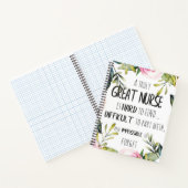 ナース素晴らし感謝ありがとう離れご褒美いいえ ノートブック (内部)