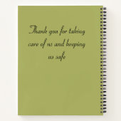 ナース素晴らし感謝ありがとう離れご褒美いいえ ノートブック (裏面)