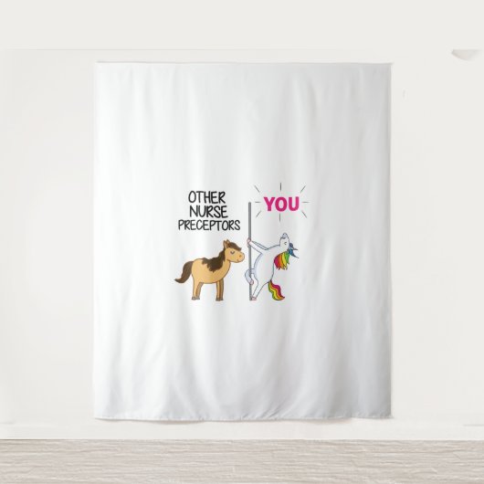 ナース素晴らし教師のためのユニコーンの贈り物 タペストリー (正面)