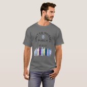 ナース統一された3月We行進ナース百万ニュー Tシャツ (正面フル)