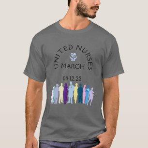 ナース統一された3月We行進ナース百万ニュー Tシャツ
