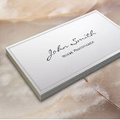 ナース練習エレガントの白い枠 名刺