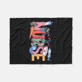 ナース聴診器かわいいコケットボウシュテスコープNu フリースブランケット (正面(横))