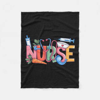 ナース聴診器かわいいコケットボウシュテスコープNu フリースブランケット