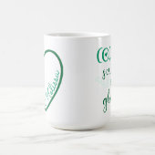 ナース聴診器ハートグリーンコーヒーおもしろいバレンタイン コーヒーマグカップ (中央)