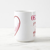 ナース聴診器ハート赤コーヒーおもしろい コーヒーマグカップ (中央)