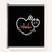 ナース聴診器モダン個人用モノグラム名