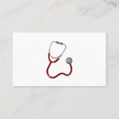ナース聴診器白色 名刺 (裏面)