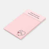 ナース聴診器(赤いハート鑑賞用) ポストイット (アングル)