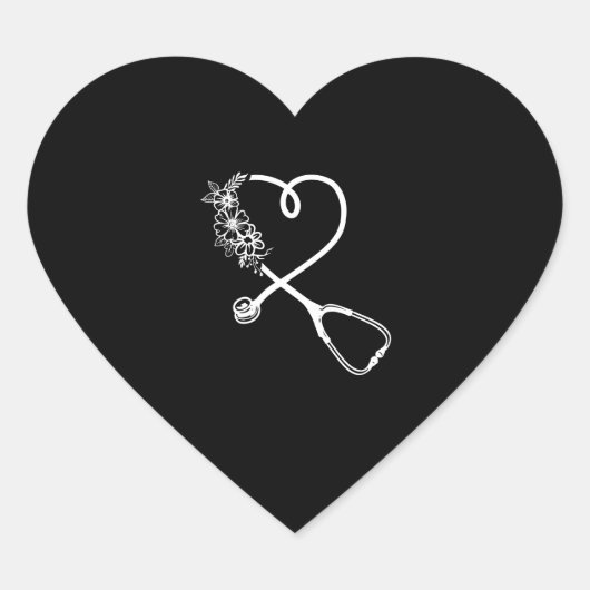 ナース聴診花 ハートシール (正面)