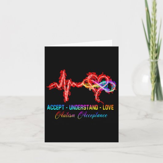ナース自閉症を受け入れる愛の自閉症を理解 カード (正面)