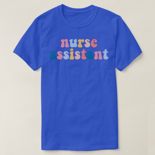 ナース補助タイポグラフィ Tシャツ (デザイン正面)