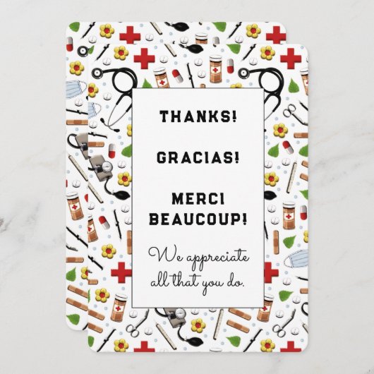 ナース評価カード サンキューカード (正面/裏面)