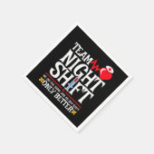 ナース評価チームおもしろいナイトシフトナース スタンダードカクテルナプキン (角)