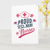 ナース誇りを持ったになる カード (黄色い花)