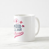 ナース誇りを持ったになる コーヒーマグカップ (正面右)
