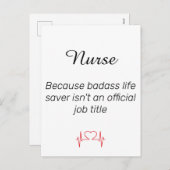 ナース誇りを持ったヒーロージョブ看護引用文 シーズンポストカード (正面/裏面)