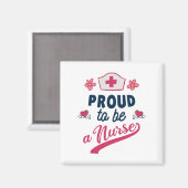 ナース誇りを持ったフード付きスウェットシャツになる マグネット (正面/裏面)