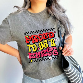 ナース誇りを持ったレトロ謝礼の贈り物 トライブレンドＴシャツ