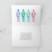 ナース認パーソナライズされた識サンキューカード カード (内部)