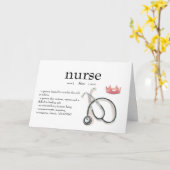 ナース認パーソナライズされた識サンキューカード カード (黄色い花)