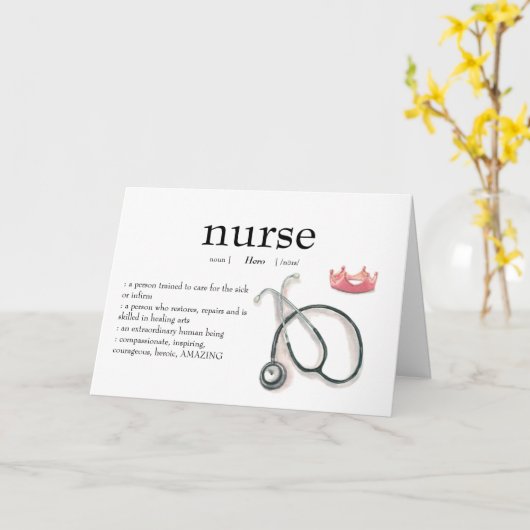 ナース認パーソナライズされた識サンキューカード カード (黄色い花)