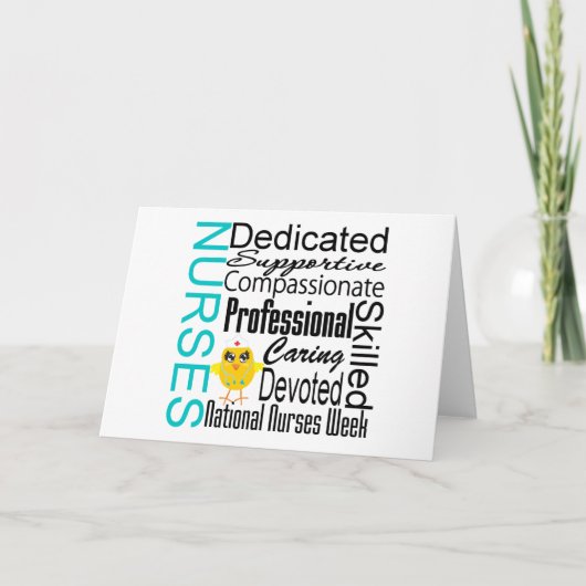 ナース認識コラージュ – 全国ナース週間 カード (正面)