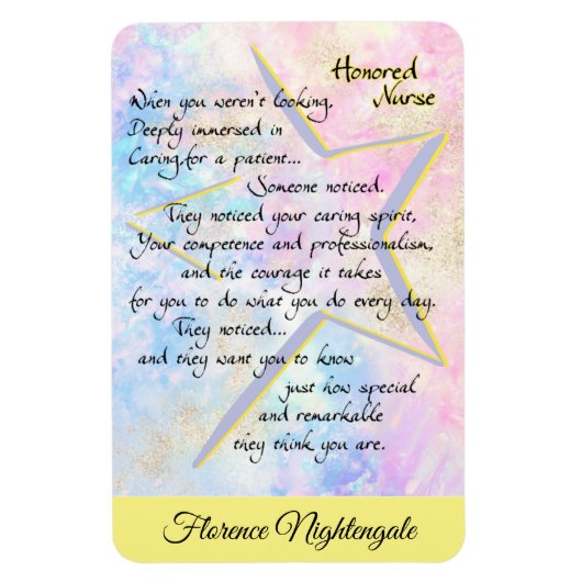 ナース認識磁パーソナライズされた石 マグネット (縦)