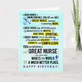 ナース誕生日-あなたは素晴らしナース カード (正面)
