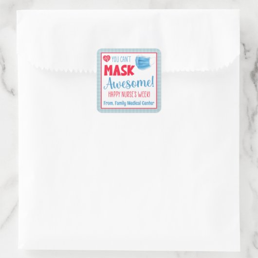 ナース賞品をマスク素晴らしできない スクエアシール (バッグ)