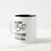 ナース賞品パーソナライズされたRN ツートーンマグカップ (正面左)