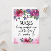 ナース賞状引用文卒業ギフト感謝してい カード (正面/裏面インサイチュ)