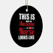 ナース贈与 |これが何の素晴らしナース セラミックオーナメント (右)