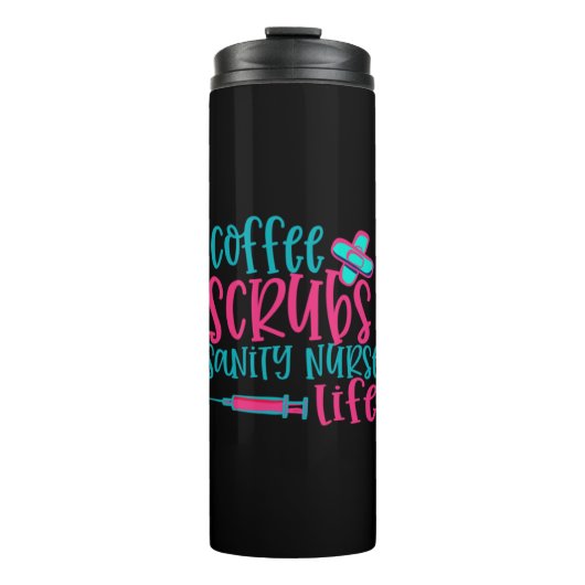 ナース贈与 |コーヒーのスクラブ正気ナース生活 タンブラー (正面)