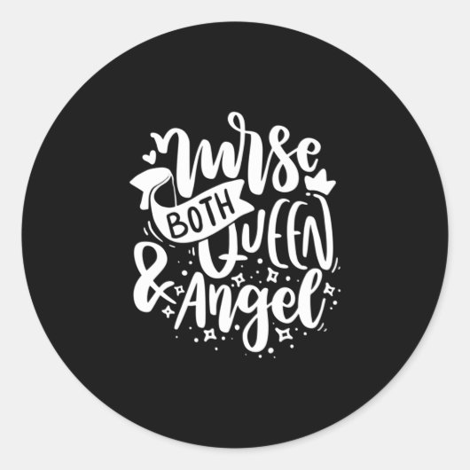 ナース贈与 |ナースと天使の両方 ラウンドシール (正面)