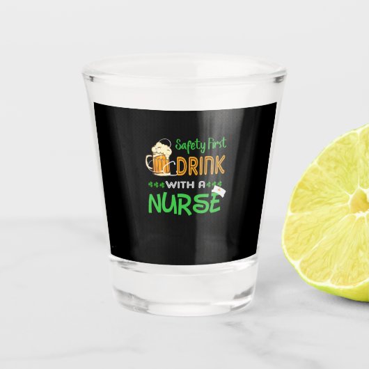 ナース贈与 |ナース付き安全第一ドリンク ショットグラス (正面)