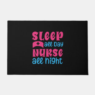 ナース贈与 一晩中眠るナース ドアマット