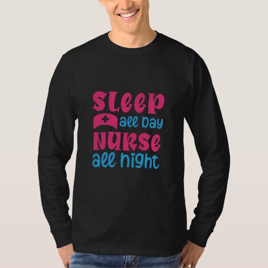 ナース贈与 |一晩中眠るナース Tシャツ (正面)