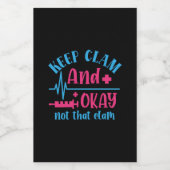 ナース贈与 保| Calm And Ok Not That Clam フードラベル (シングルラベル)