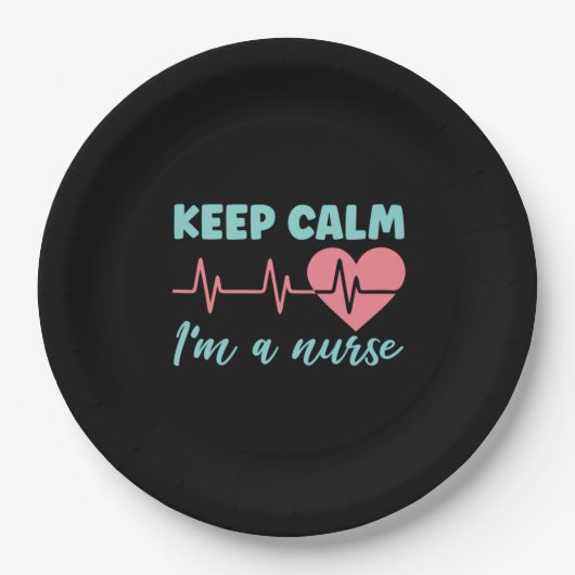 ナース贈与 | 保 Calm I Am A ナース ペーパープレート (正面)