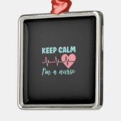 ナース贈与 | 保 Calm I Am A ナース メタルオーナメント (左)