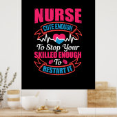 ナース贈与 |可愛いナースストップね ポスター (キッチン)