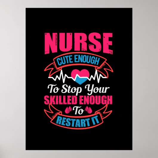 ナース贈与 |可愛いナースストップね ポスター (正面)