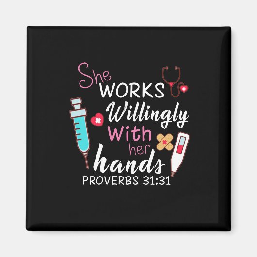 ナース贈与 |彼女は喜んで機器ナースを働く マグネット (正面)